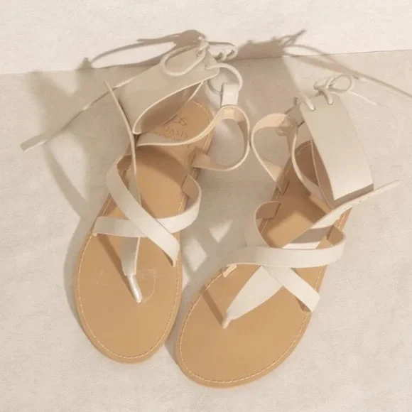 OASIS SOCIETY Blaze Lace-Up Sandal Size 8 Great Condition - Picture 5 of 16